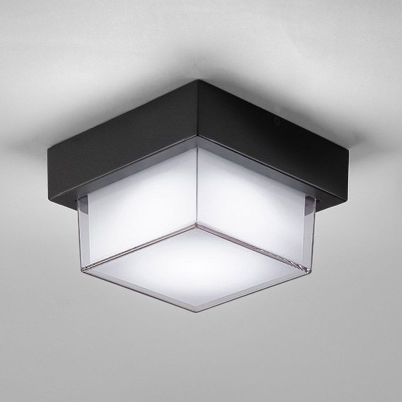 1-Light Flush Mount Light Halterung Herkömmliche LED in der Nähe von Deckenlampe mit weißem Acrylatschirm