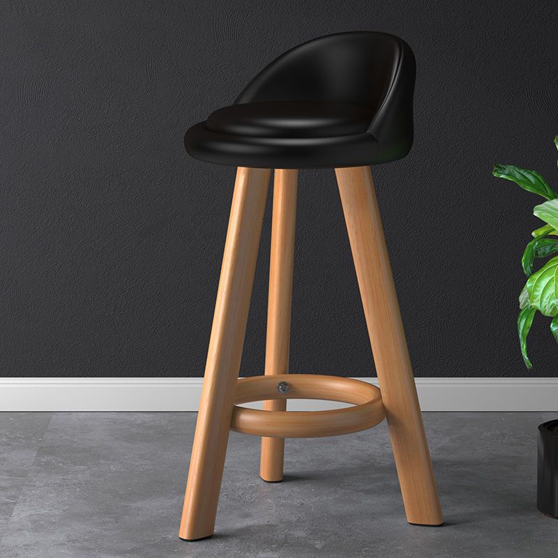 Contemporary Low Back Counter Stool Home Furniture with Footrest