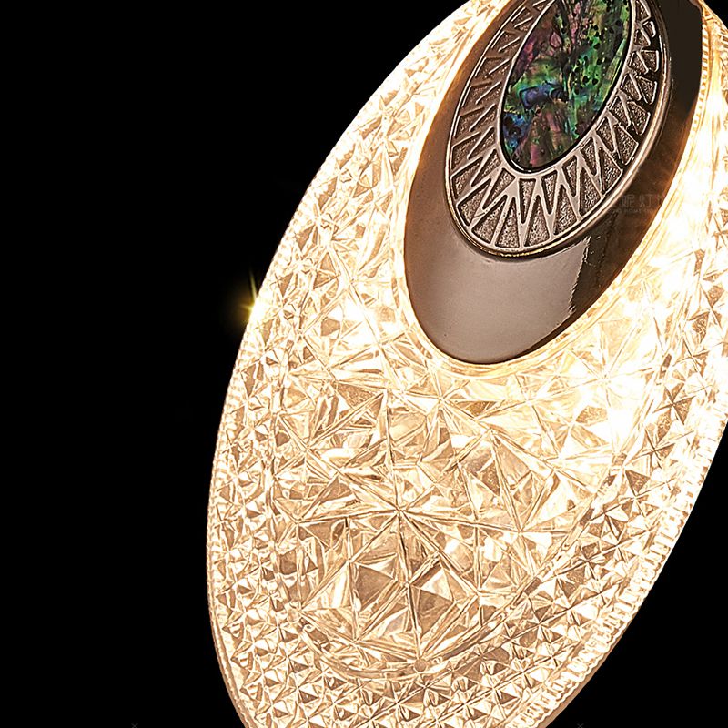 Luminaires suspendus en or lampe de suspension simplicité avec une teinte acrylique claire