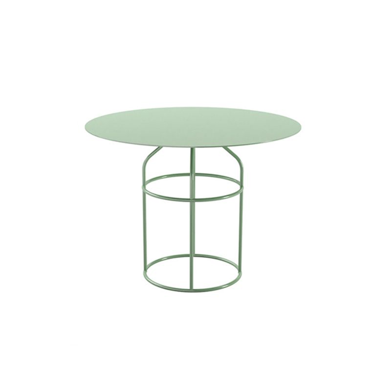 Frame Shaped Base Design Cocktail Table Multi-color Selection of Metal Round Coffee Table