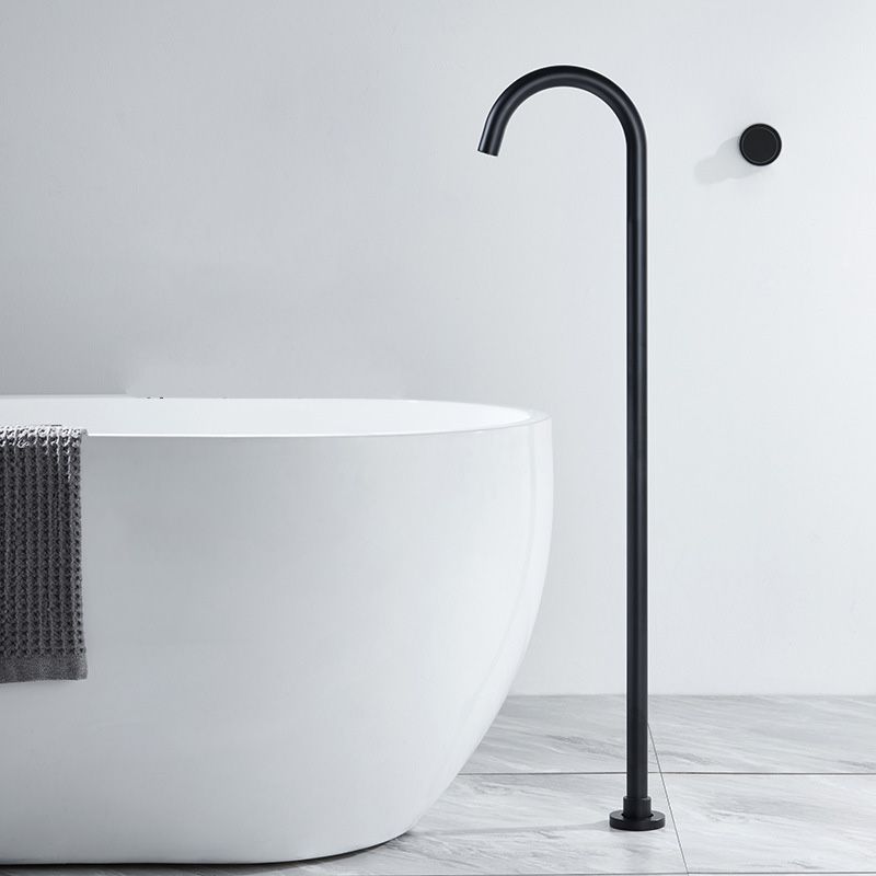 Floor Mounted Freestanding Tub Filler 1-Handle High Arc Tub Faucet