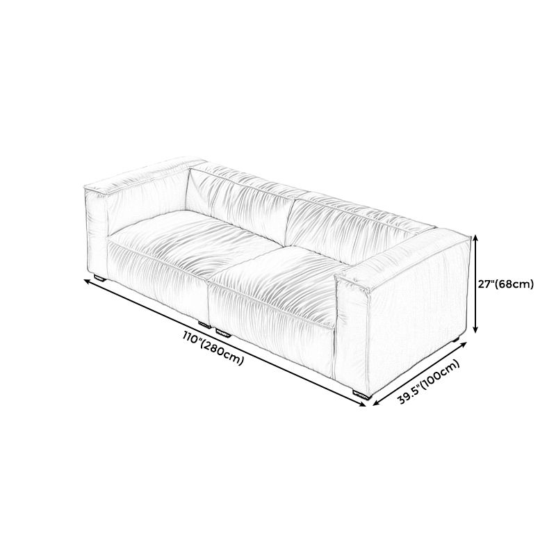 Modern Cushions Sofa 39"W Sofa with Square Arm for Living Room