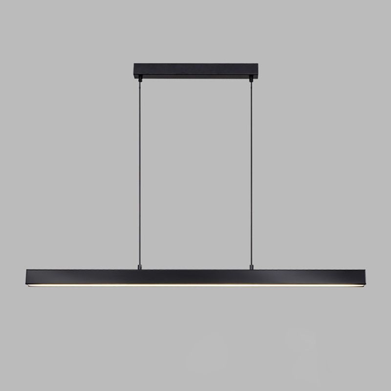Contemporary Minimalism Island Light Fixture Metal Linear Chandelier Lamp