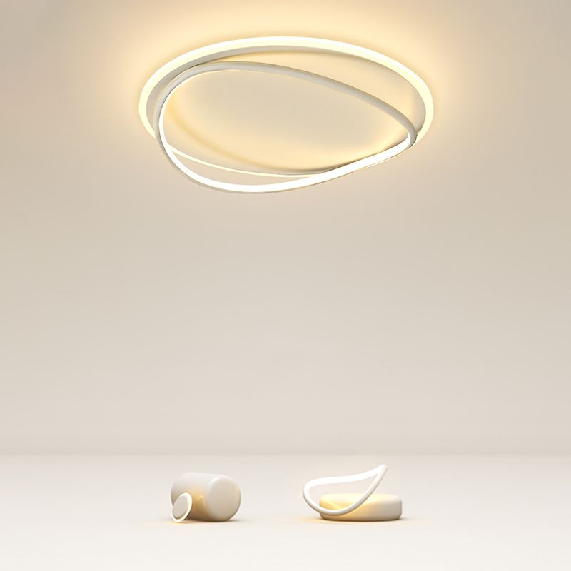 Luminaires de plafond LED à abat-jour en Silicone à géométrie de lumière encastrée moderne pour chambre à coucher