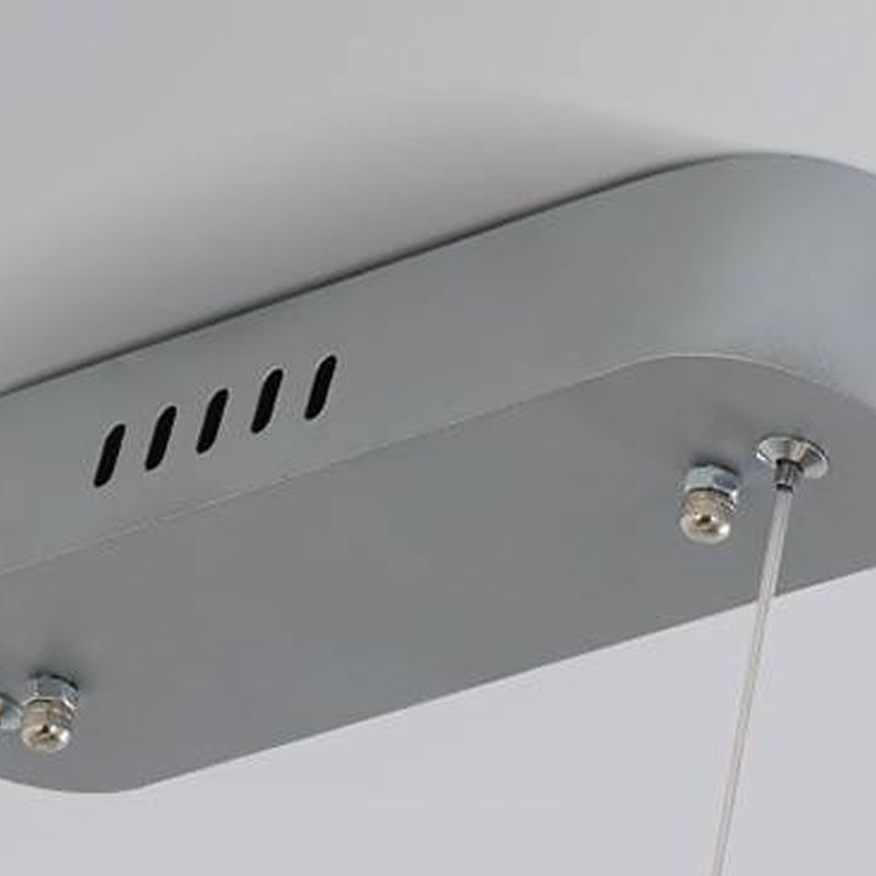 White Metal Hanging Pendant Lights Modern S Shape Hanging Lamps for Office