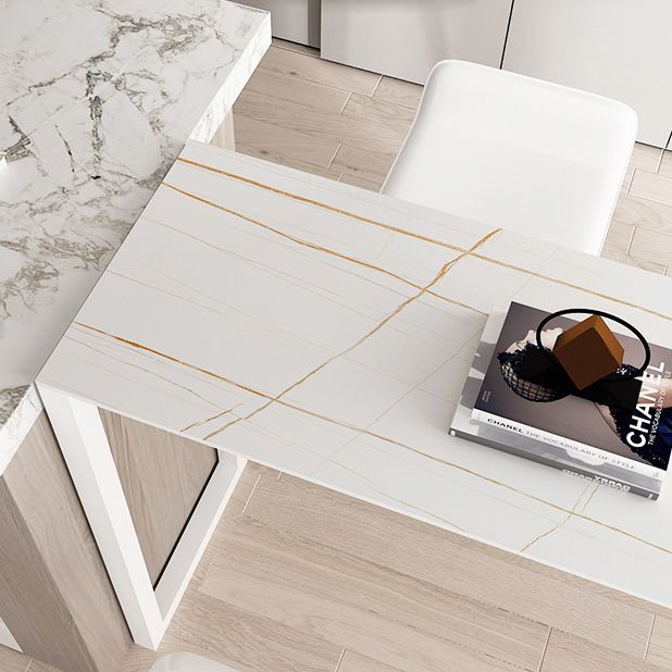 Modern Style 1/2/3/5 Pieces Sintered Stone Pub Table Set Fixed Table Counter Table