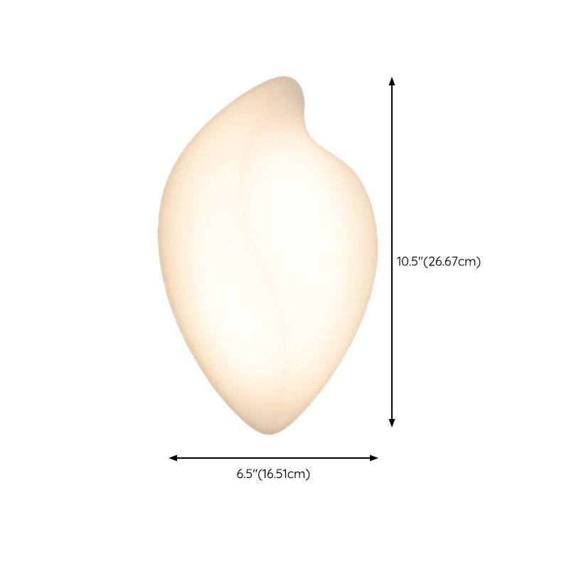 Single Modernism Wall Mounted Sconce White Acrylic LED Wall Light for Bedroom