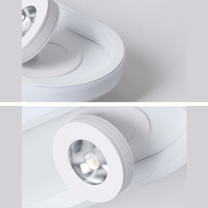 Plafonnier LED réglable à 4 lumières, avec têtes d'éclairage sur rail linéaire en aluminium, de Style moderne, pour salon