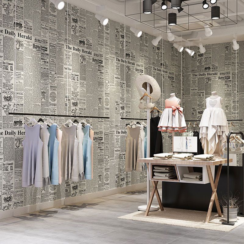 Soft Color Newspaper Wallpaper 57.1 sq ft. Non-Pasted Waterproof Wall Covering