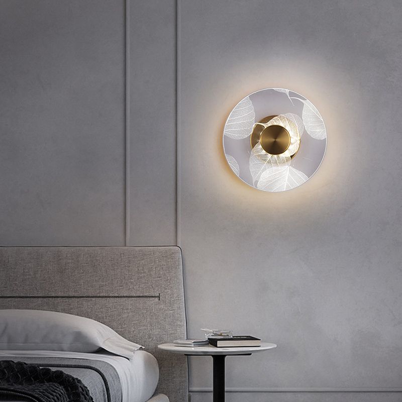 Simple Wall Lighting Fixture Circle Wall Light Sconce for Bedroom