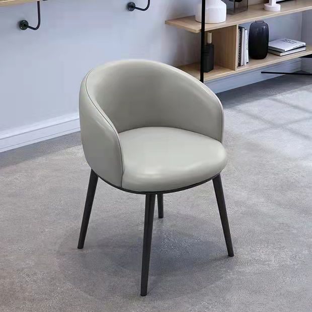 Sillas de comedor tapizadas de estilo escandinavo, silla con respaldo sólido para el hogar