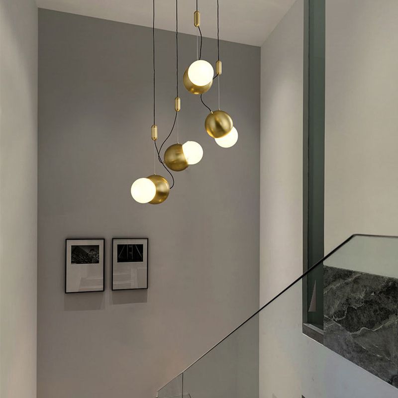 Modern Style Metal Ball Pendant Lighting Fixtures Mutil Lights Hanging Ceiling Lights