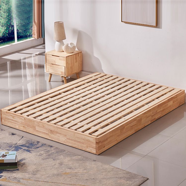 Natural Wood Platform Bed Frame Nordic 7.87-In High Wire-Grid Bed Frame