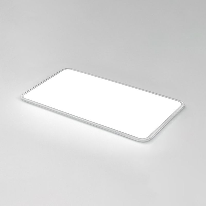 Lámpara de techo moderna con forma geométrica, acrílico, 1 luz, empotrada, en color blanco