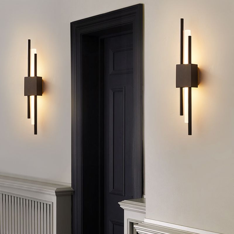 Luces de apliques de pared de tubo de estilo moderno 1 iluminación de montaje de pared ligero