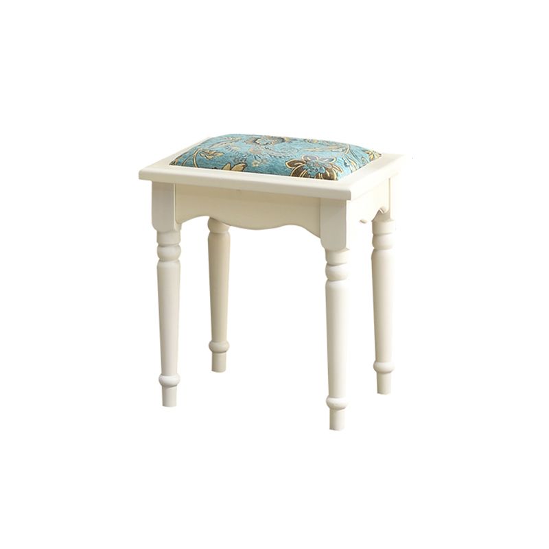 White Solid Wood Vanity Dressing Table Set Bedroom Make-up Vanity Table - 30.7" H