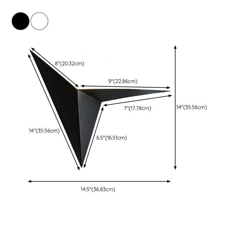 Single Modernism White/Black Wall Mounted Sconce Unique Wall Light for Foyer