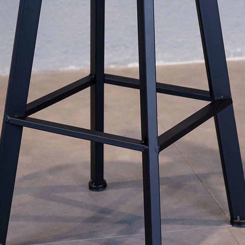 Industrial Adjustable Height Bar Stool Metal Counter-height Stool for Kitchen