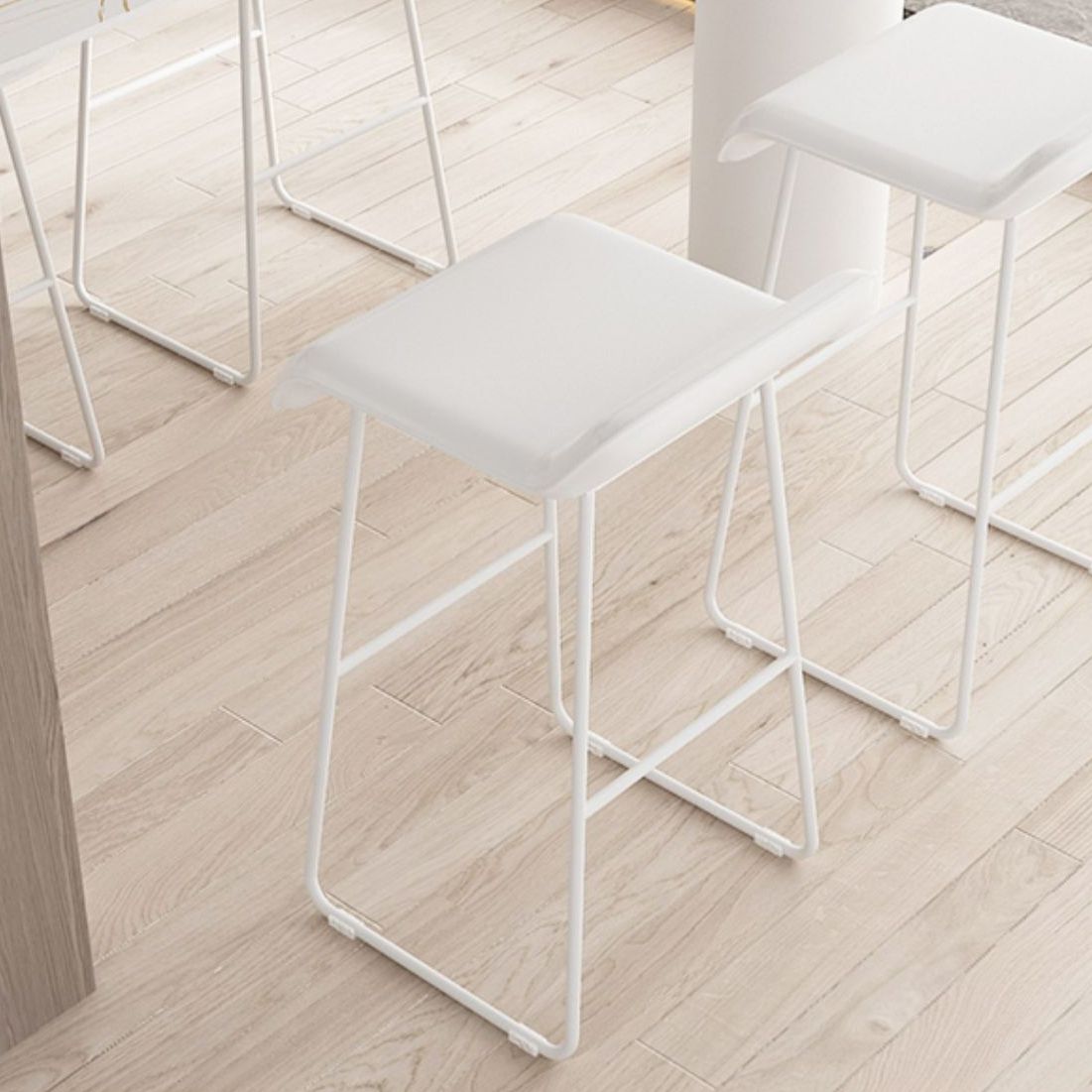 1/2/3/5 Pieces Bar Stool and Table Set White Oval Pub Table Set