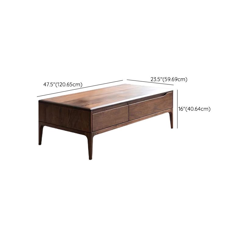 Rectangle Bunching Tables Solid Wood Coffee or End Table with Drawer
