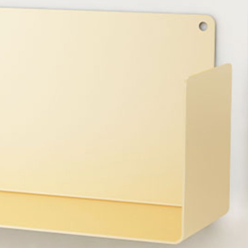 1 Shelf Closed Back Bookshelf Glam Metal Floating Horizontal Bookcase