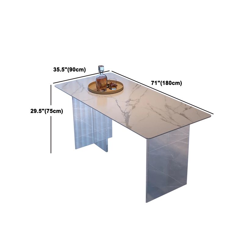 Modern Dining Set 1/5 Pieces Rectangle Stone Dining Table for Dining Room Kitchen