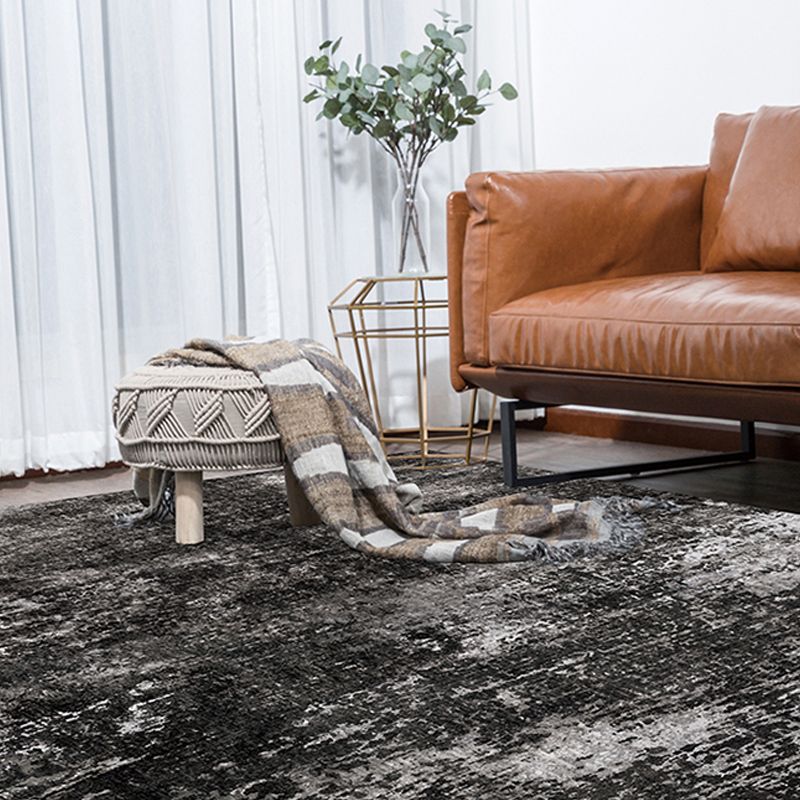 Industrial Rustic Effect Rug Polyester Indoor Carpet Non-Slip Backing Area Rug for Living Room