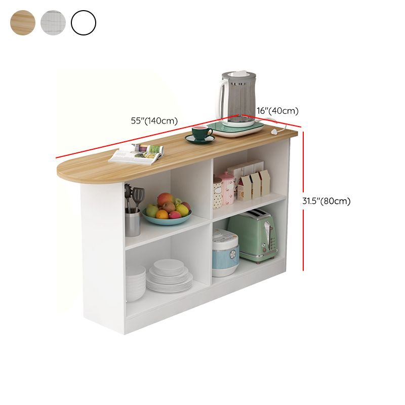 Wood Bar Table Modern Dining Table for Kitchen Living Room Coffee Room