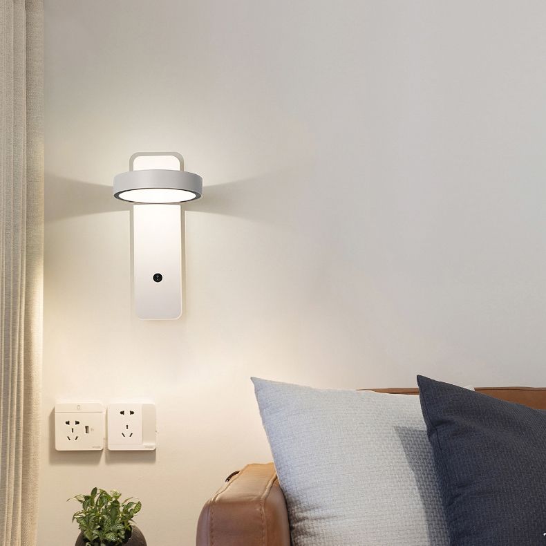 Lampade a 1 luci di minimalismo Light Frepfurs Sconce lampade da parete in ferro per camera da letto