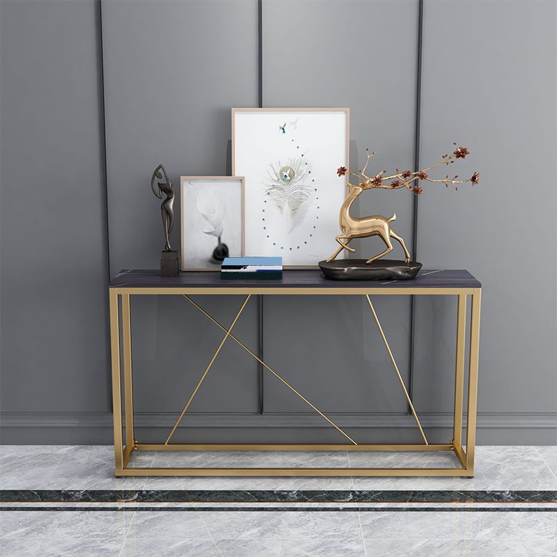 Contemporary Rectangle End Table Antique Finish Console Sofa Table