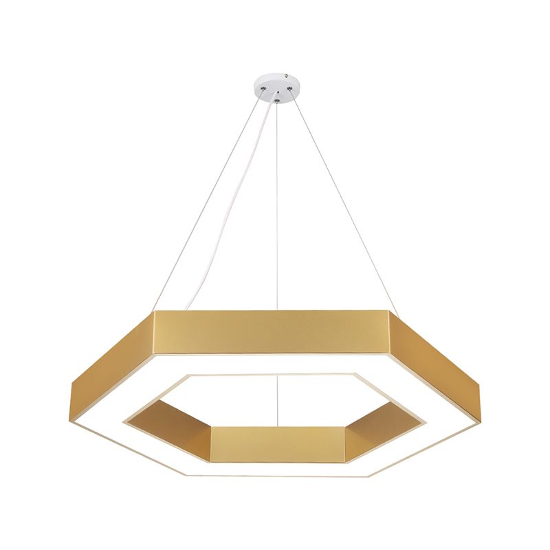 Lampes suspendues contemporaines en or luminaires d'éclairage pendentif en métal avec ombre acrylique