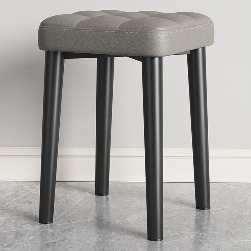 Water Resistant Ottoman Square Metal Frame Fabric Tufted Standard