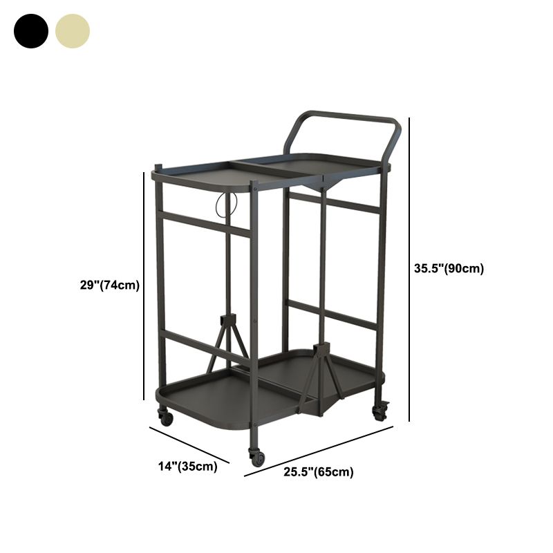 35.43"H Modern Rolling Prep Table Rectangular Metal Prep Table for Home Use