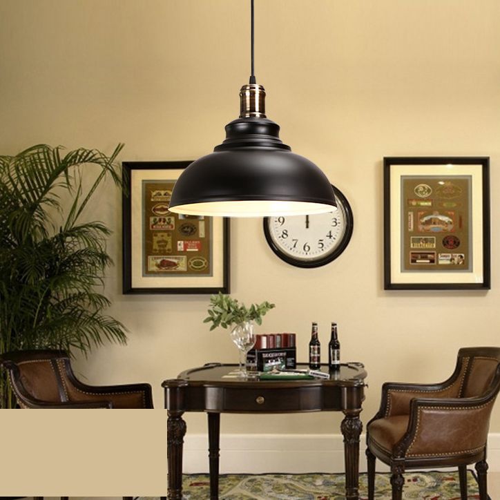 Industrial Barn Commercial Pendant Lighting Metal 1 Light Pendant Light Kit for Dinning Room