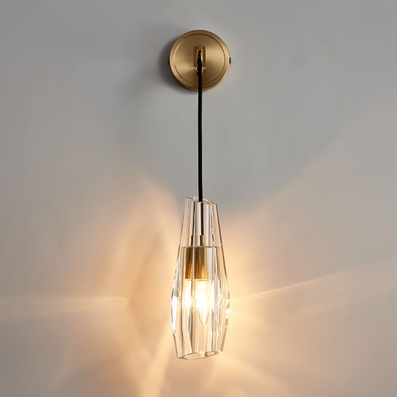 Post-Modern Wall Sconce Geometric Sconce Lighting with Crystal for Bedroom