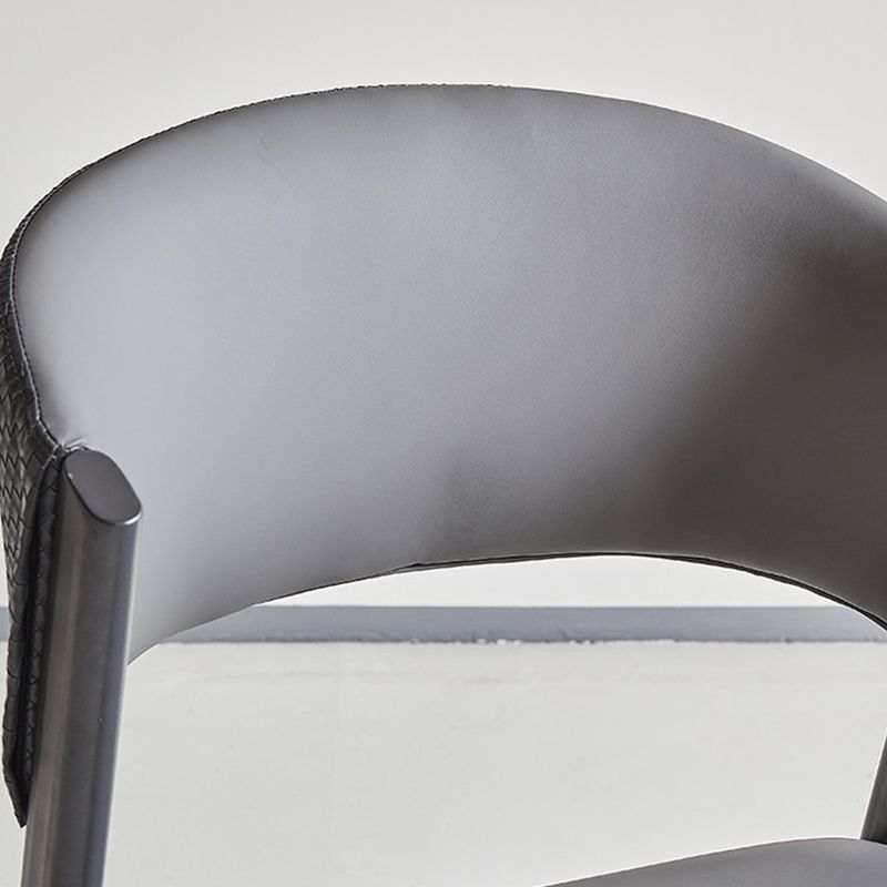 Modern Style Side Chair Open Back Metal Dining Room Chair for Kitchen