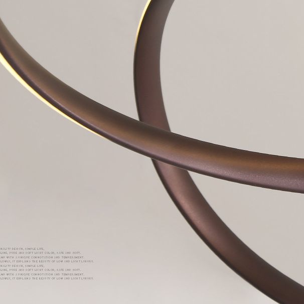 Lampada lampadina a LED contemporanea lampadario a pendente lampadario attorcigliato con tonalità metallica