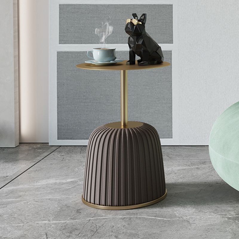 Modern Style Ceramic Veneer Material Design Coffee Table with Circular Shape