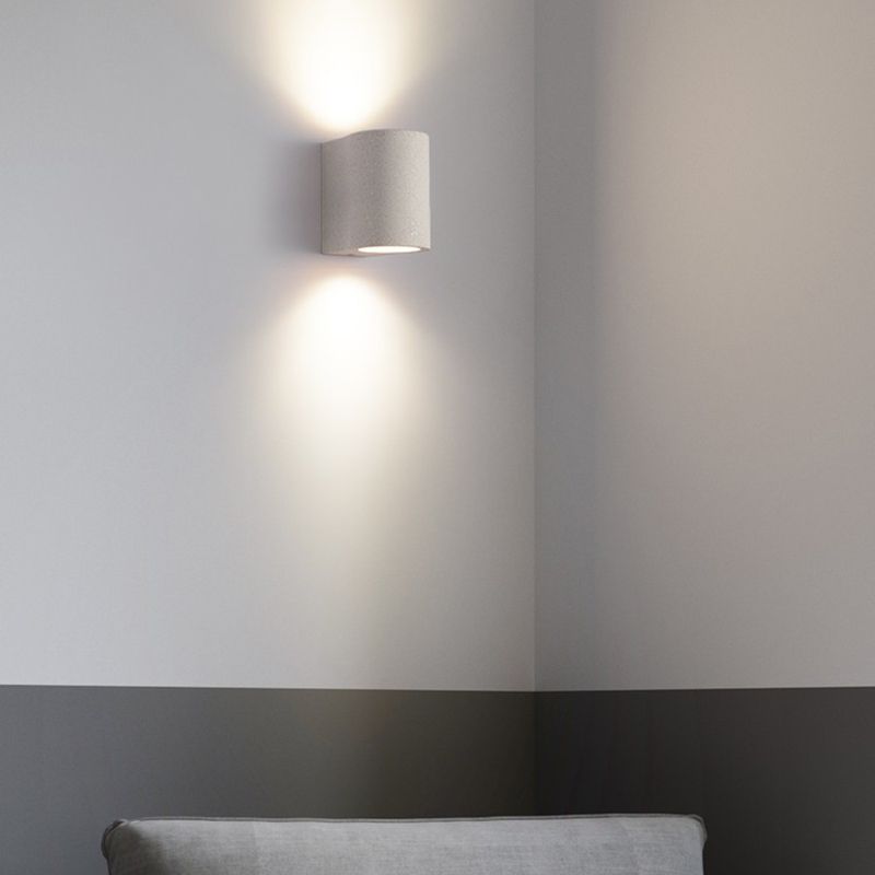 Modern Rectangular Sconce Light Fixture Cement 2-light Wall Sconces for Outdoor