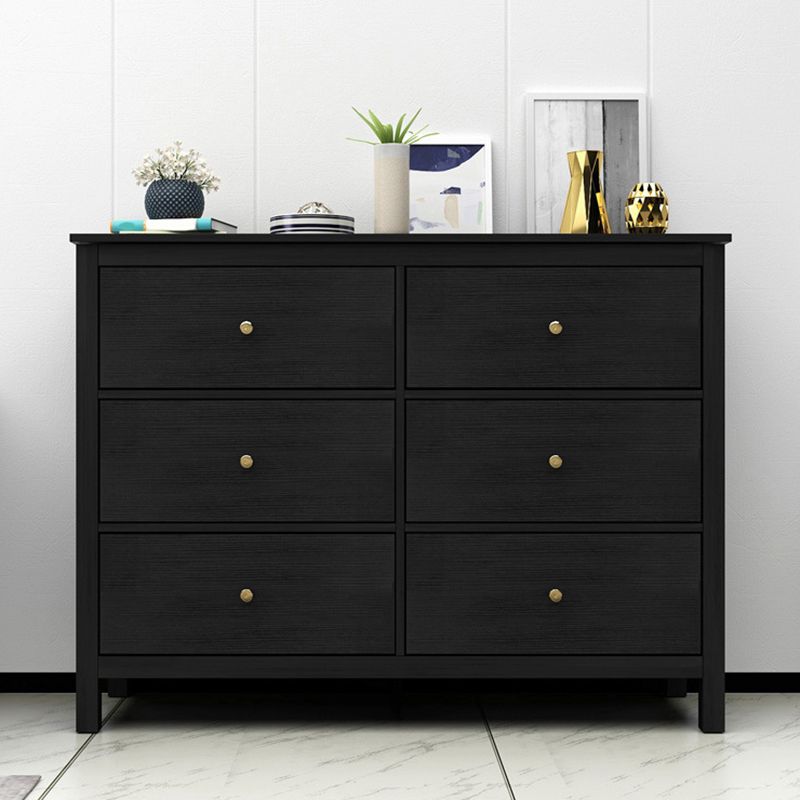 Wooden Storage Chest Dresser Classic Glam Chest with Drawers