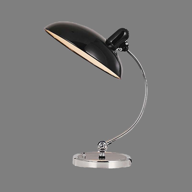 1 tête de salle à manger taste lumière moderne petite lampe de bureau noire avec teinte en métal plat