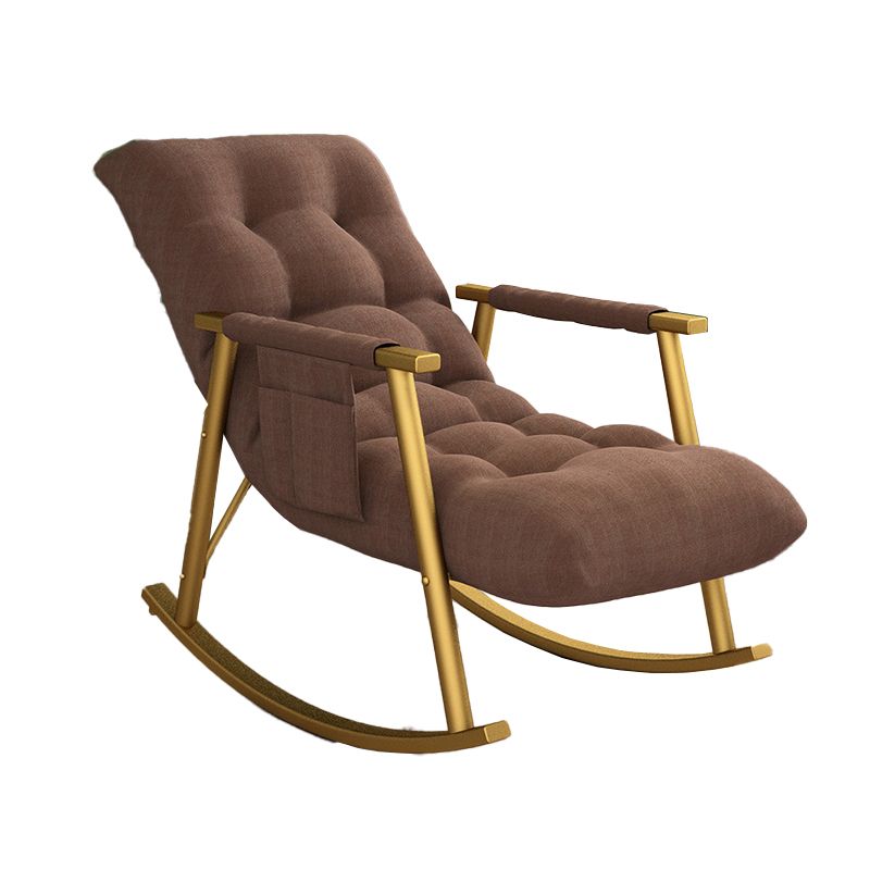 Glam Lazy Sofa Rocking Chair Indoor Rocking Chair with Cushion