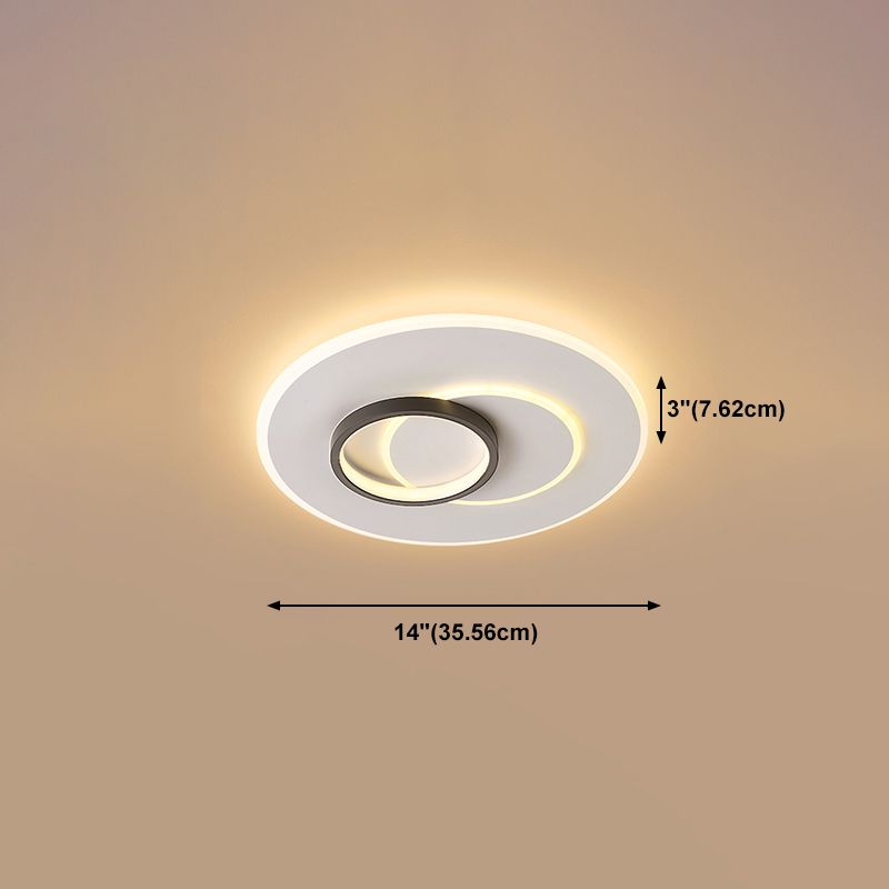Luminaire de plafond encastré contemporain, plafonniers LED pour chambre à coucher
