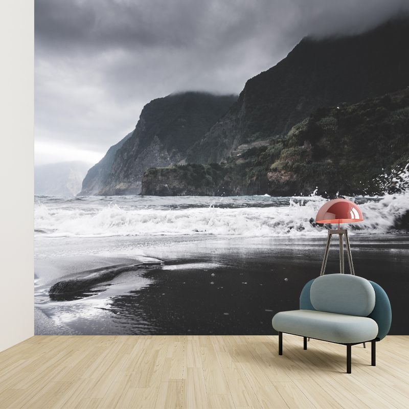 Boundless Sea Mural Horizontal Photography Modernism Wall Decor for Living Room