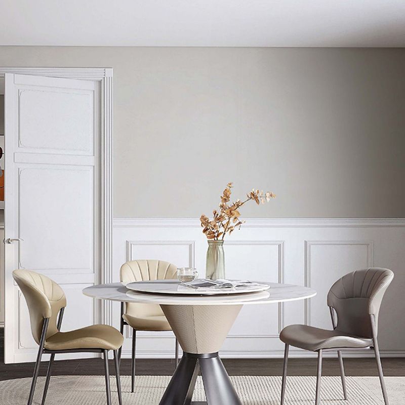 Khaki and Gray Dining Chairs Modern Armless Dining Side Chair