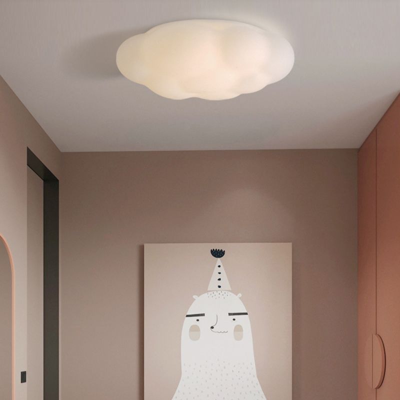 Single White Modern Flush Mount Lighting Acrylic Ceiling Light for Bedroom