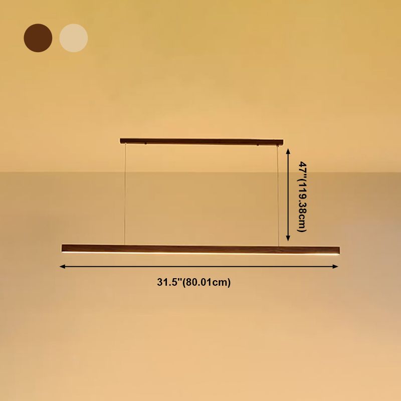 1 Light Linear Island Lighting Fixtures Contemporary Wood Island Light Fixtures