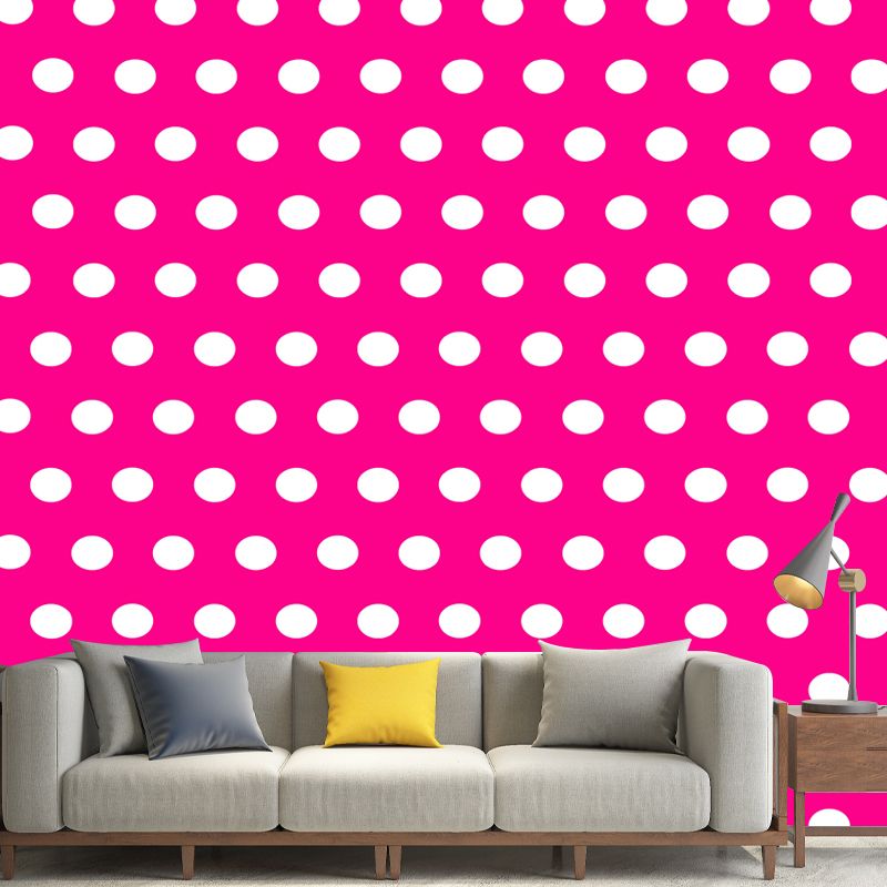 Geometric Patterns Mural Personalized Size Wall Covering for Reading Room