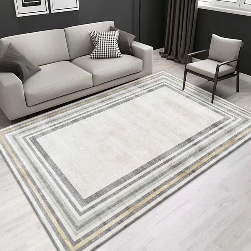 Modern Carpet Polyester Geometric Print Area Rug Stain Resistant Rug for Living Room