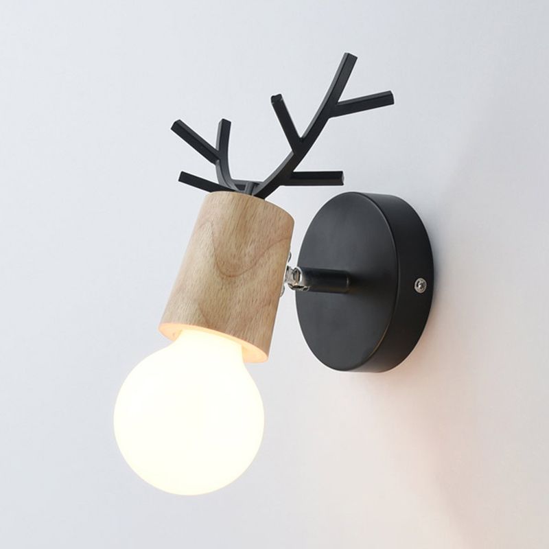 1-Light Unique Wall Sconce Modern Style Metal Wall Lighting for Bedroom